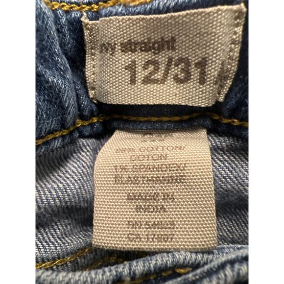 Gap Women’s Mid Rise Stretch Curvy Straight Ankle Denim Jeans Size 12/31 Blue - Picture 2 of 5